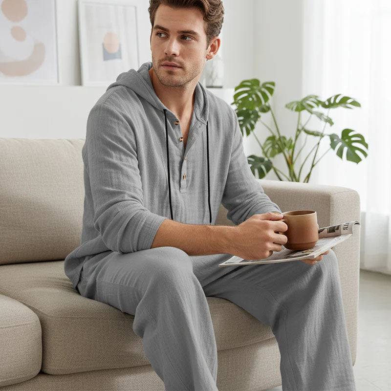 💥Men's Hooded Casual Loose Top & Pants 2-Piece Set